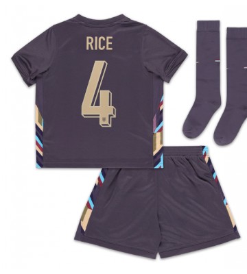 England Declan Rice #4 Udebanesæt Børn EM 2024 Kort ærmer (+ korte bukser)